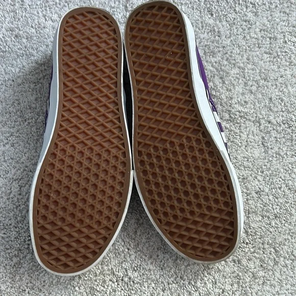 Vans Classic Slip On Theory Checkerboard Purple Sneakers - Picture 10 of 10